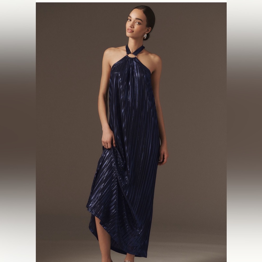 Nightcap Pleated Halter Dress